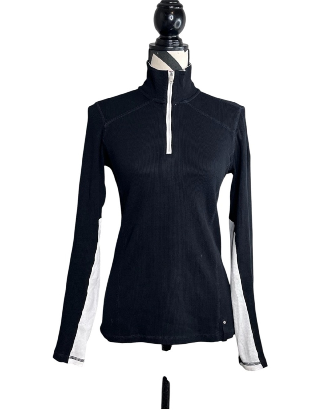 L-RL Ralph Lauren Active Sz S Gold Equestrian Y2K Long-Sleeve Pull-Over Top - Picture 3 of 13